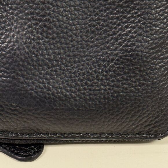 Gianni Bernini Black Genuine Leather Softy Tech Crossbody Wallet - Picture 6 of 12